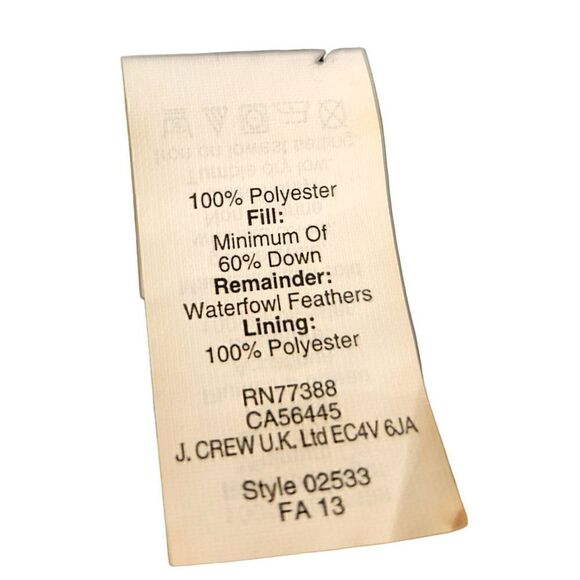 J.Crew Down Filled Vest herringbone black white pattern womens Small Quilted - Picture 5 of 9